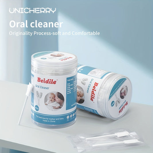 Keep your mouth clean with UNICHERRY Oral Cleaner Tongue Cleaner Gauze - a pack of 50/100 Disposable Toothbrushes for fresh breath and healthy gums. This Family Daily Care Oral Cleaning Stick is made of soft Cotton Material in a crisp White color.