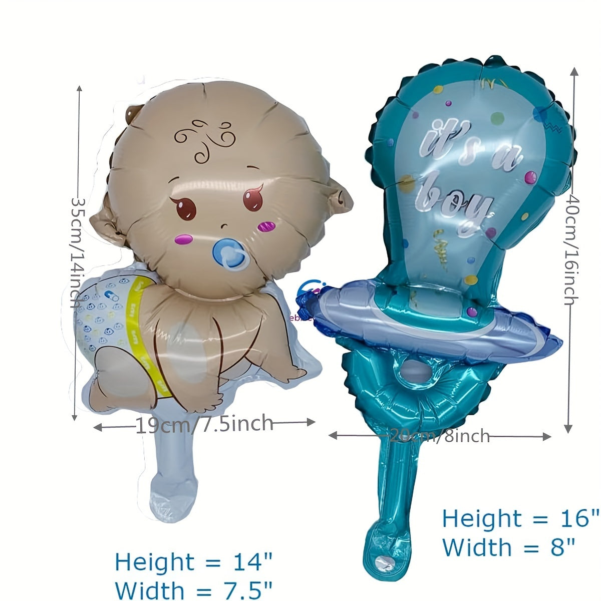 5-piece Boy or Girl Foil Balloon Set for Gender Reveal and Birthday Parties, Celebrations, and Events