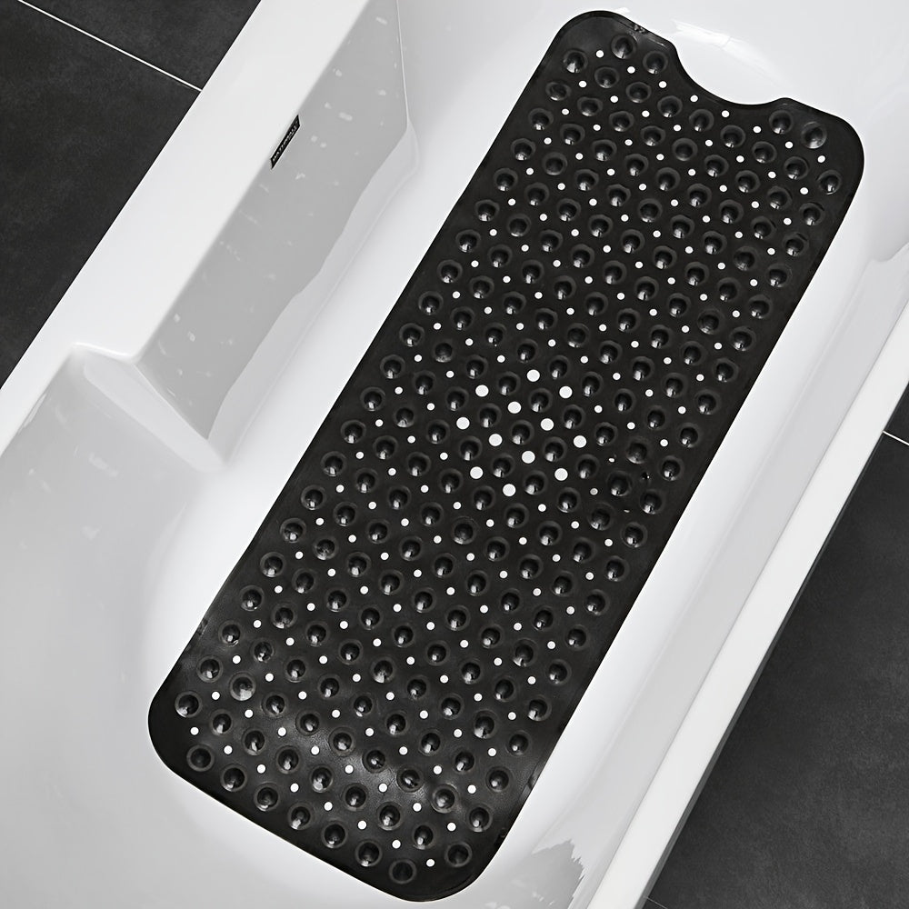 Extra Long Bathtub Mat with PVC Material, Non-slip Surface, Suction Cups and Drain Holes, Anti-slip Carpet for Bathtub, Essential Bathroom Accessory