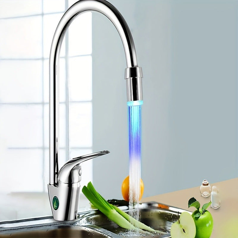 Two LED Faucet Aerators - Save energy with a gentle water flow light. Easily screw onto your faucet, no power required. Made of durable plastic, perfect for kitchen and dining décor.