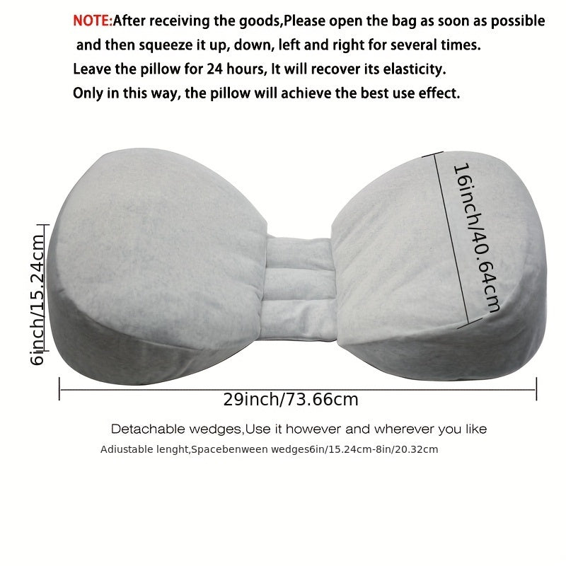 Soft C-Shape Pregnancy Pillow with Removable Velvet Cover and Adjustable side sleeper support for Body, Belly, and Back. This Maternity Pillow is Machine Washable.