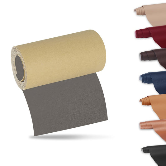 Self-adhesive leather repair tape in mixed colors, measuring 7.62X152.4 cm. Ideal for repairing sofas, couches, furniture, car seats, handbags, jackets, and more. No electricity required, this durable adhesive strip is perfect for quick and easy leather