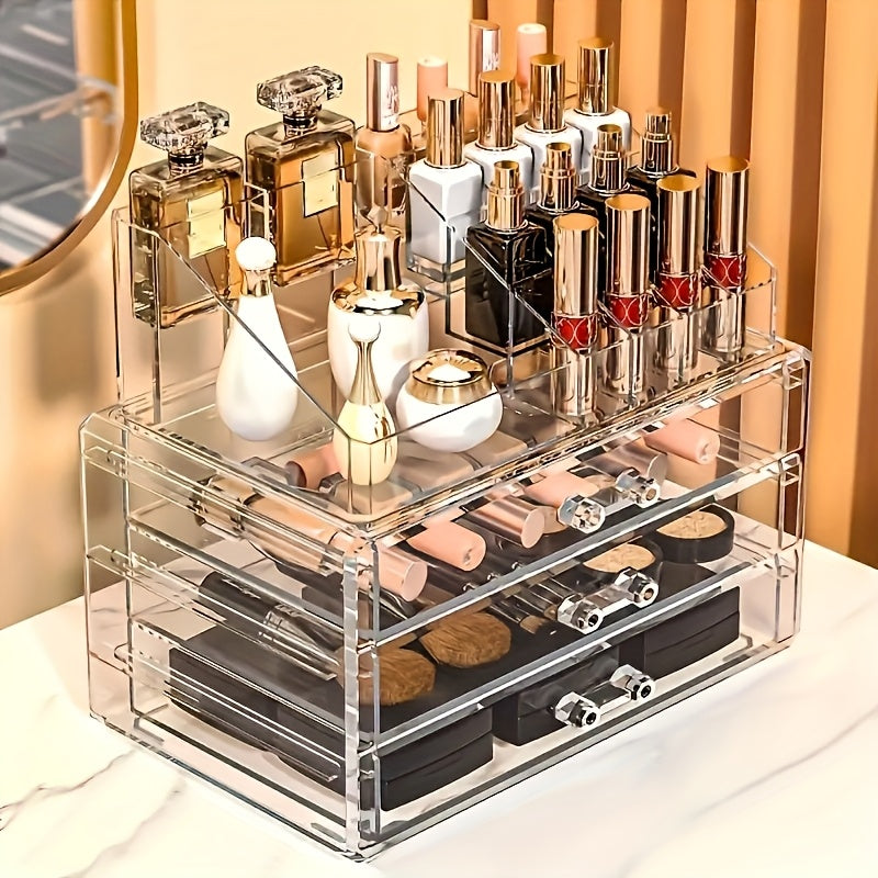 High-quality plastic storage rack with 16 open compartments, aesthetically pleasing and practical.