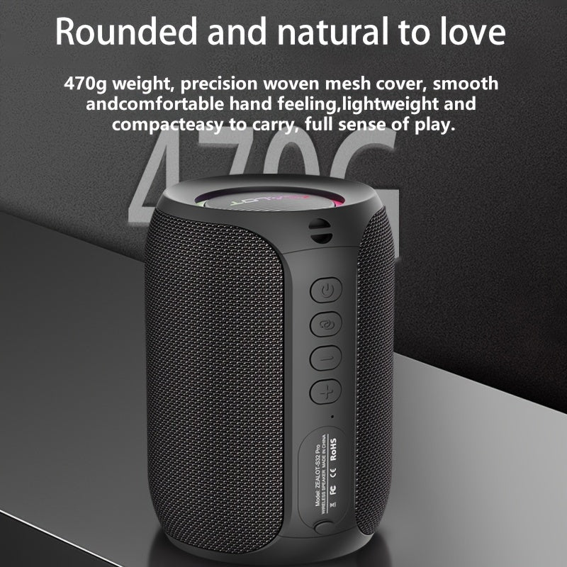 Zealot S32 Pro 15W Wireless Speakers with Outdoor Portable Subwoofer, Dual Pairing, 3600mAh Battery, 12 Hours Playtime, Booming Bass. Includes Charging Cable And Aux Cable.