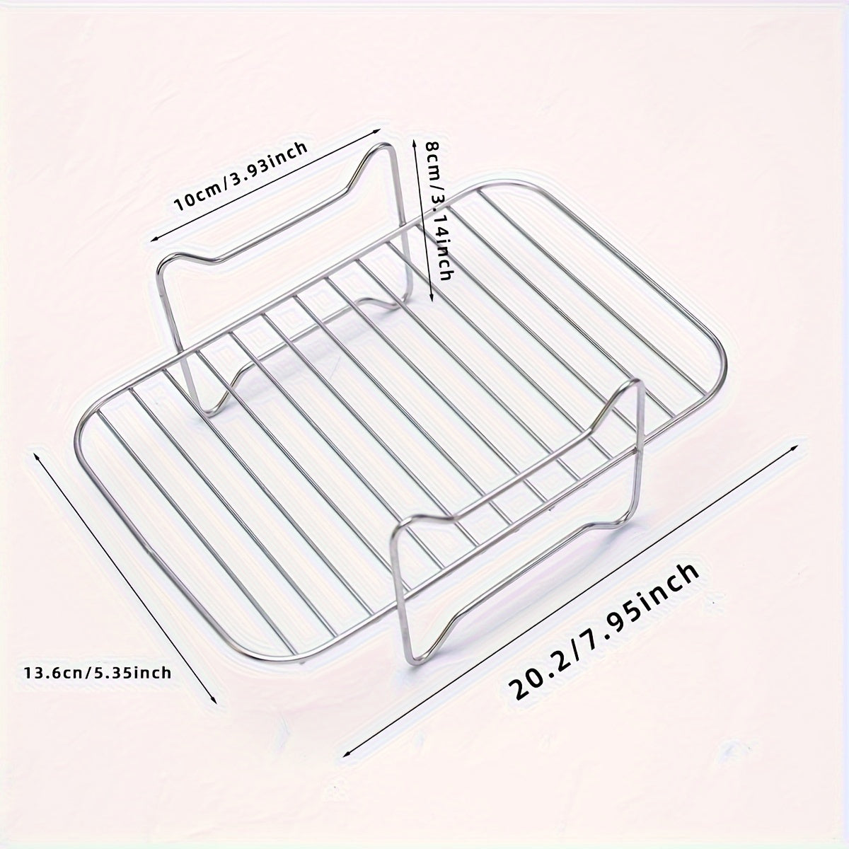 Multi-functional Stainless Steel Steamer & Baking Rack - Ideal for Air Fryers, Kitchen Tools & Add-ons.