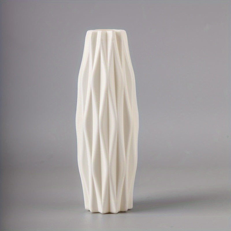 Nordic plastic vase for creative modern flower arrangements. Perfect for scene and room decor, wedding supplies and favors (flowers not included).