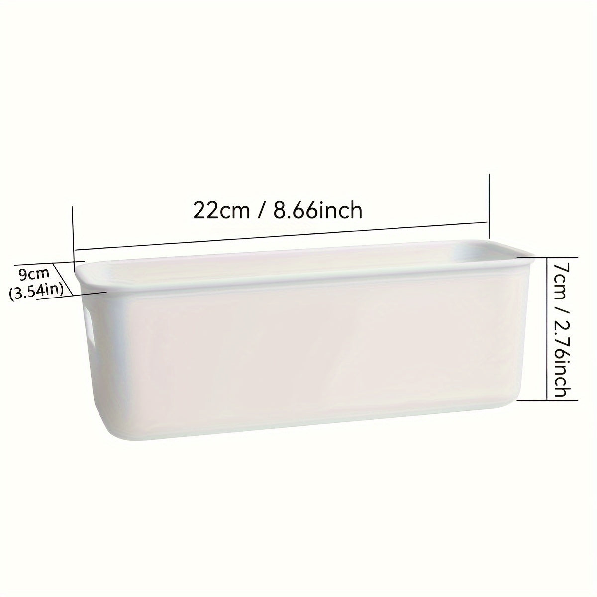 2 White Plastic Storage Bins for Kitchen, Bedroom, and Bathroom Organization.