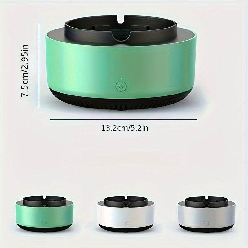 Smart Ashtray Air Purifier, Instantly eliminates secondhand smoke and odors, Battery model (battery not included), Ideal gift for friends or for holidays and birthdays.