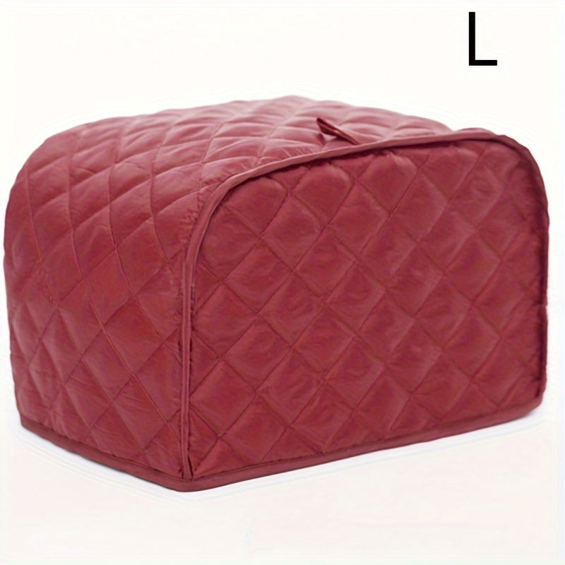 Protect your toaster with this polyester fabric quilted cover designed for 2 and 4 slice toasters. Keep your kitchen appliances dust-free and fingerprint-free with this universal size cover that fits most standard toasters, microwave ovens, and other