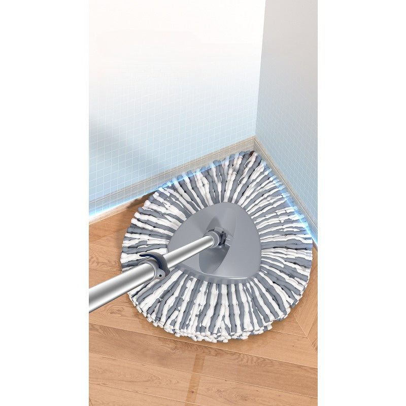 '- Efficiently clean your living room floors with the 1pc Spin Mop and Bucket set, featuring an easy wring mop for quick and effective cleaning. This manual rotating mop also includes a dehydration function for easy water removal.