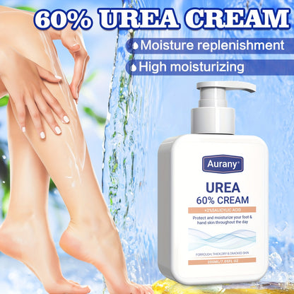 Urea Cream 60% + 2% Salicylic Acid for dry skin on feet, knees, and elbows - 200ml.