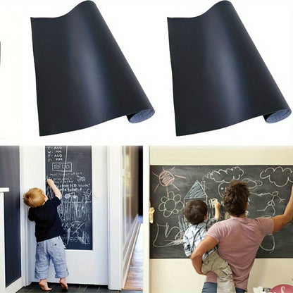 1 blackboard sticker measuring 45 x 200cm made of durable PVC, suitable for school, office, or room decor.