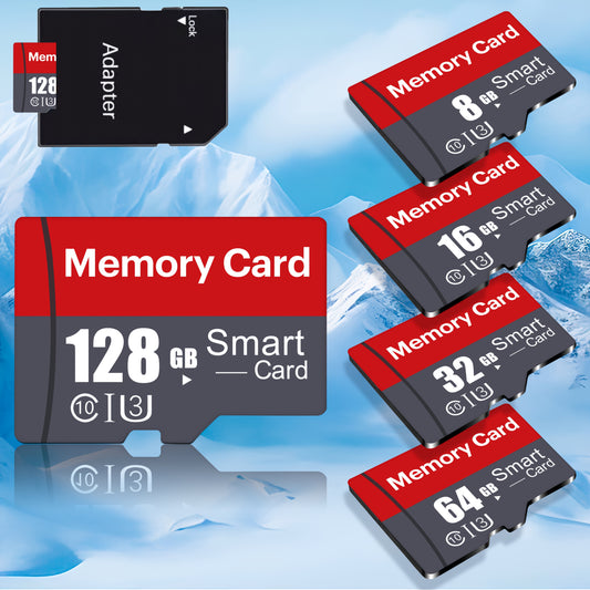 High-speed UHS-I Class 10 micro SD card ranging from 8GB to 128GB, ideal for 4K UHD video, with transfer monitoring, suitable for dash cams, body cams, action cams, surveillance, and