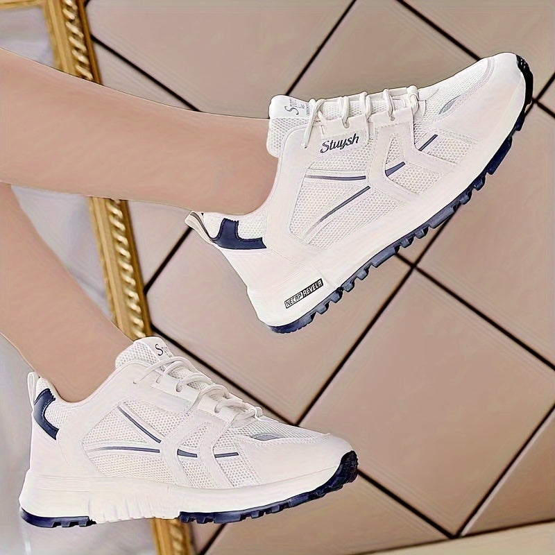 Women's Colorblock Casual Sneakers with Soft Sole Platform, perfect for holiday walks.