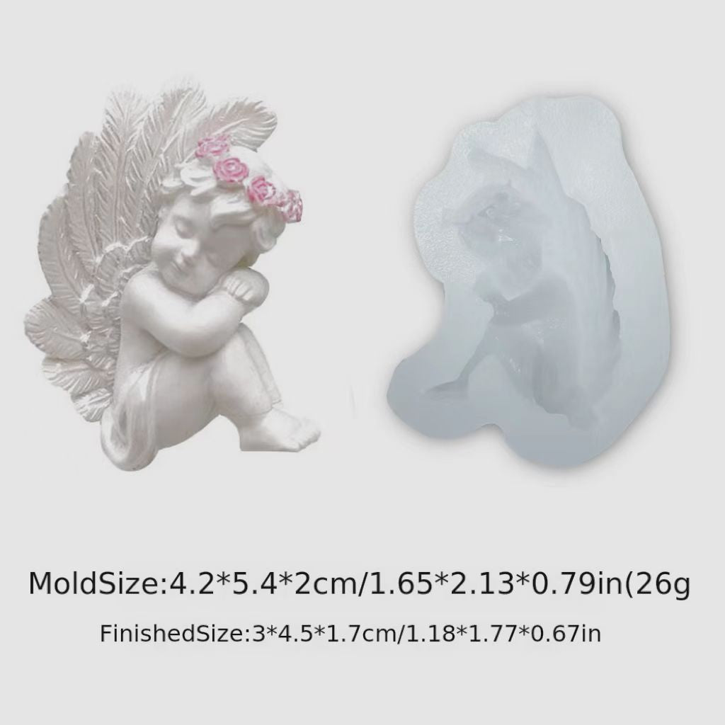 One cute Cupid and Angel silicone fondant mold perfect for creating DIY cake decorations and molding chocolate.