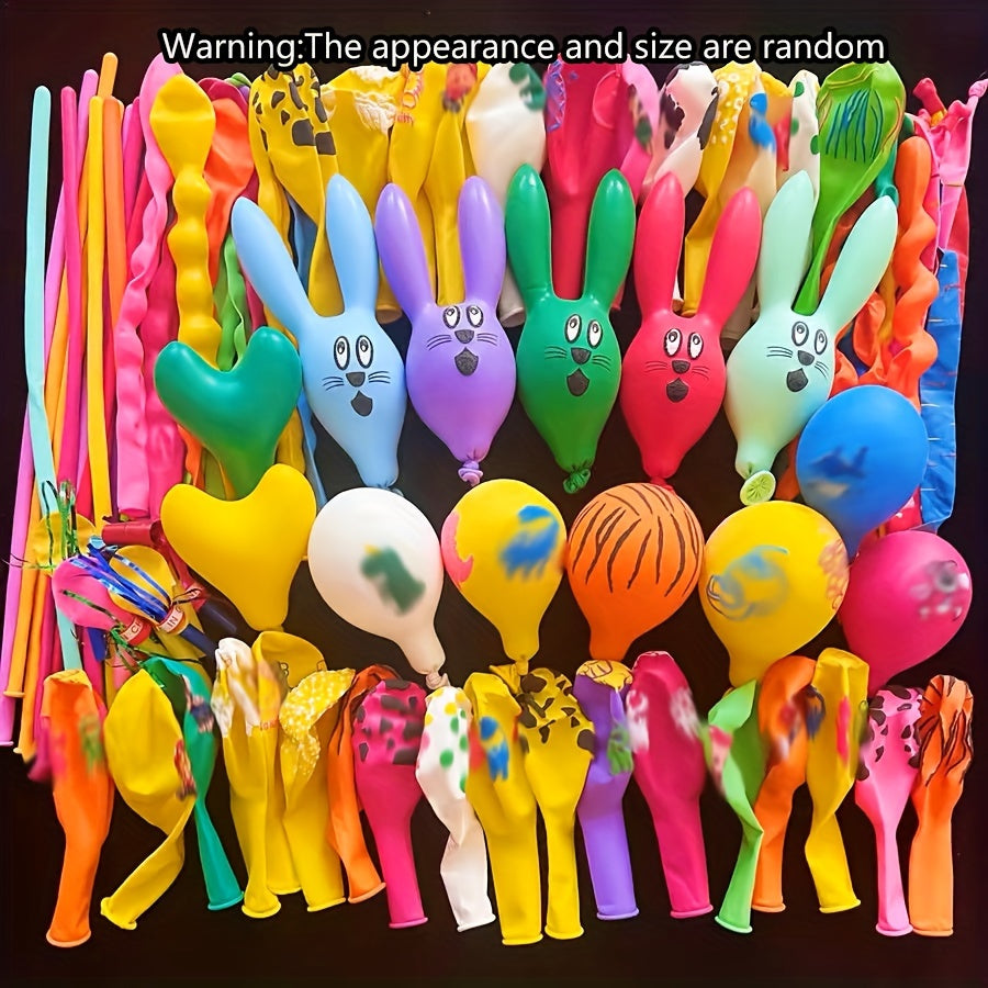 50-piece durable rubber balloon set perfect for parties and celebrations. Ideal for balloon decorations.