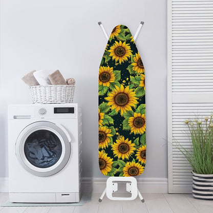 Elevate your ironing experience with the Yak Sunflower Ironing Board Cover & Pad. This cover features thick padding and measures 38.1x137.16 cm, with an elastic edge for a secure fit. Stain-resistant and protective, this cover makes the perfect birthday