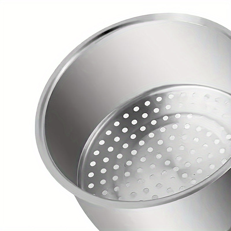 Durable Stainless Steel Kitchen Sink Strainer Basket with Easy-Clean Features and Wet/Dry Separation Hooks - Ideal for Home, Dorm, and Restaurant Applications