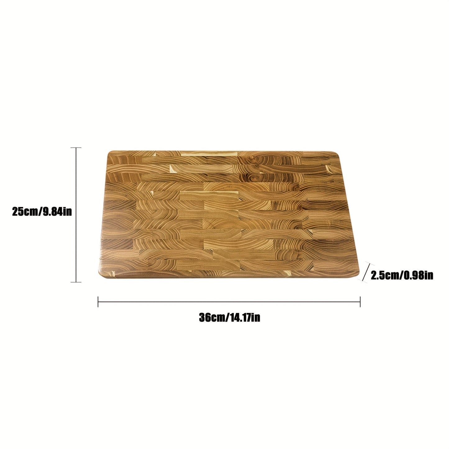 Teak cutting board for the kitchen, perfect for creative cooking at home. This thick wooden chopping board is ideal for all your cutting needs. Crafted from high-quality teak wood, this cutting board is a durable and stylish addition to your kitchen.