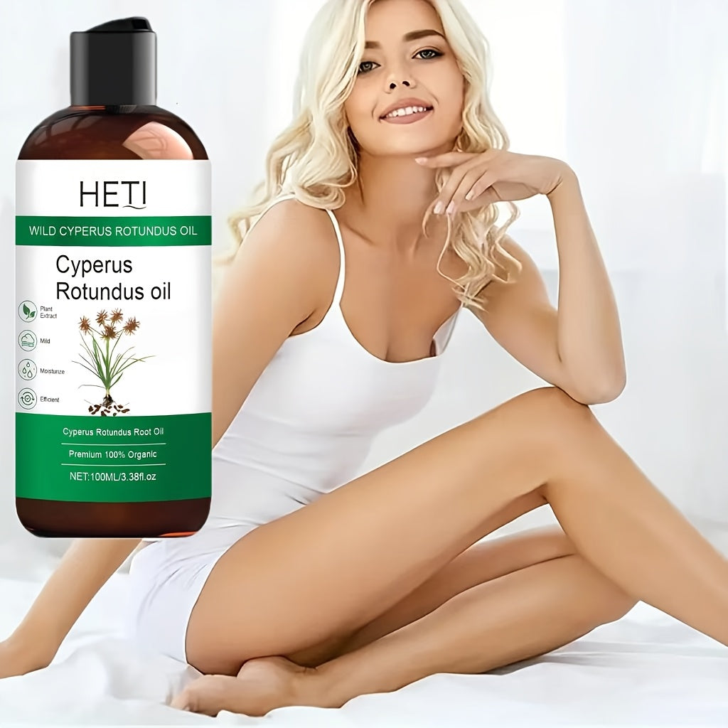 100ML Cyperus Rotundus Oil for hair removal care, 100% plant essential oil, suitable for hair and body, non-greasy, moisturizing, and easily absorbed.