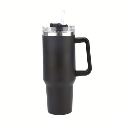 40 Oz Tumbler with Handle and Straw Lid, Double-layer Stainless Steel Vacuum Cup