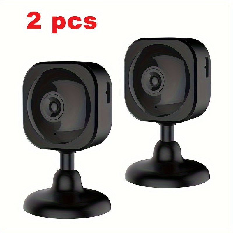 Smart Home Surveillance Camera Kit includes 2 security cameras with 1080P HD resolution, WiFi connectivity, two-way audio, night vision, and motion detection. It is USB powered and allows for remote viewing, making it ideal for home security, monitoring