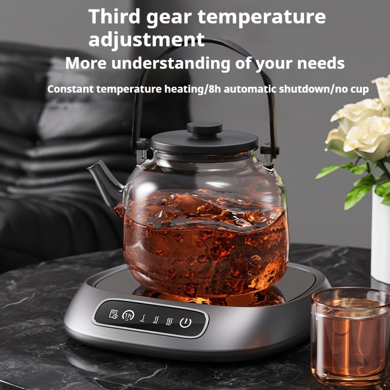 Keep your coffee warm with the 1pc Smart Coffee Cup Warmer. This electric pad maintains a constant temperature with 3-level adjustment options. Easily powered by USB, it features intelligent touch control and auto shut-off for convenience. Take this