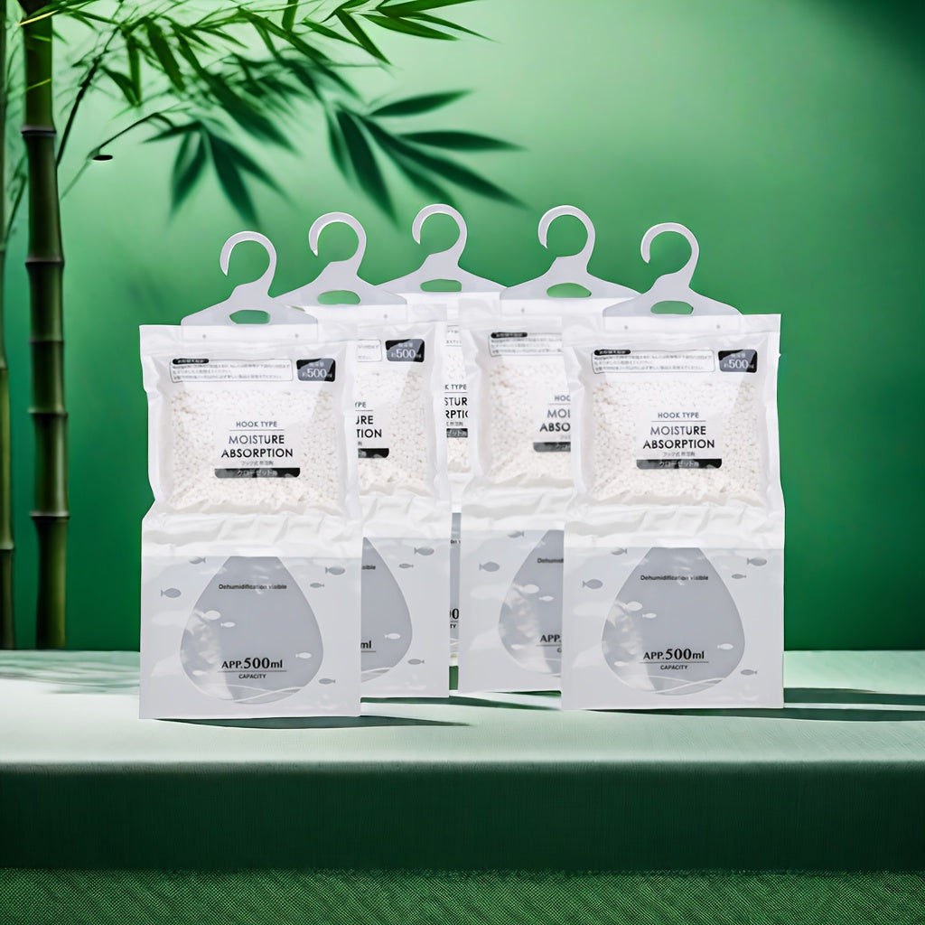 Set of 20/30/40 dehumidifying bags for absorbing moisture and drying in indoor wardrobes. Can be hung to keep dormitories and households moisture-proof.