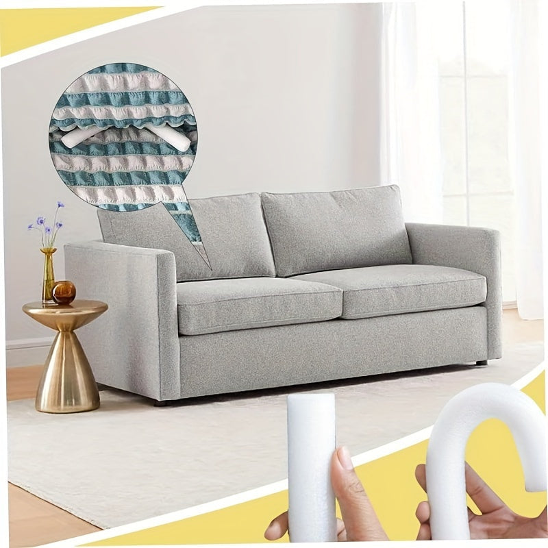 Keep your sofa cover in place with these Non-Slip Soft Foam Sticks designed to secure your sofa cover firmly, providing a comfortable and secure fit to enhance your home comfort. The washable filling material ensures your sofa covers stay securely in