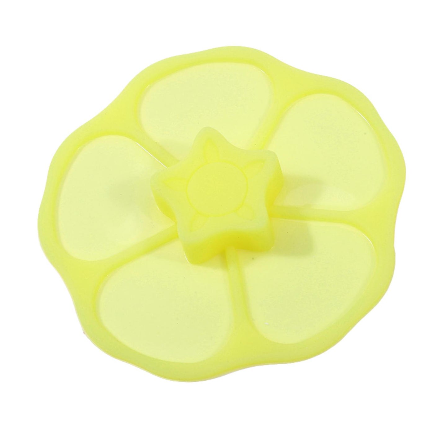 Silicone Cup Lid in the Shape of a Flower - Safe for Food Contact, Leak-Proof, Dust-Proof, Clean Cover for Drinks