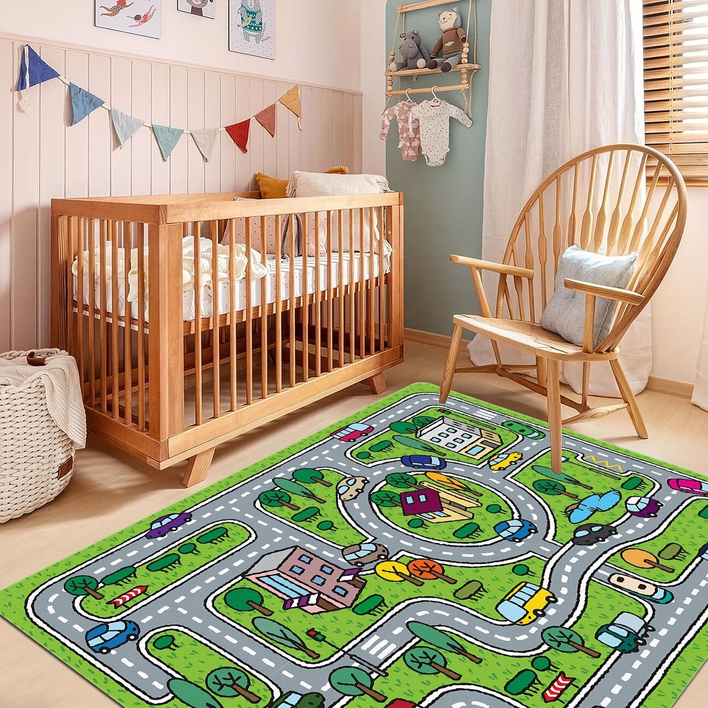 Large Cute Cartoon Pattern Game Area Rug for Living Room Bedroom and Game Room, Non-Slip Floor Mat, Home Decor