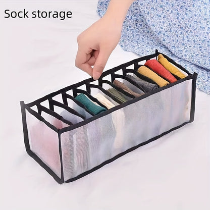 Three underwear storage boxes for organizing socks, bras, and underwear in your wardrobe or drawer.