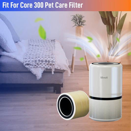 Compatible with Core 300/300S/P350, this True HEPA H13 Grade Pet Care Purifier Filter is constructed of durable Polypropylene & PET materials. Easily replaceable, this filter provides effective odor control and reduces allergens for a healthier