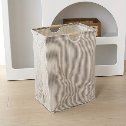 Fold and store your laundry easily with this 1-piece collapsible laundry basket. Featuring handles for easy transportation, this large hamper is perfect for storing clothes, towels, and toys in your family or dorm. Keep your bathroom, bedroom, or laundry