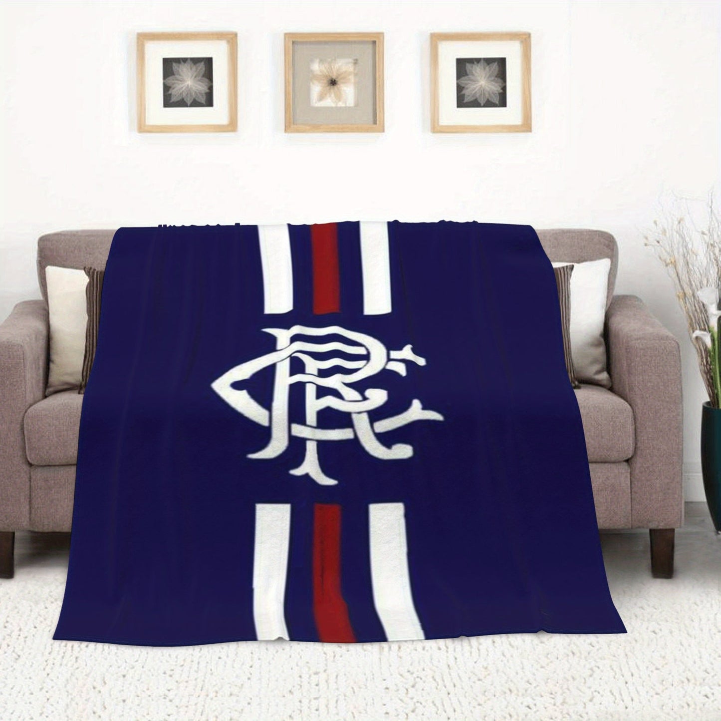 Stay cozy with this 1 piece Rangers Football Club printed flannel fleece blanket. Made with ultra soft plush flannel, this blanket is perfect for your bed or sofa all year round. Featuring a modern design and digital print craftsmanship, this blanket is