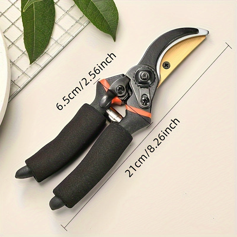 1pc Titanium Bypass Pruning Shears for Effortless Tree Trimming.