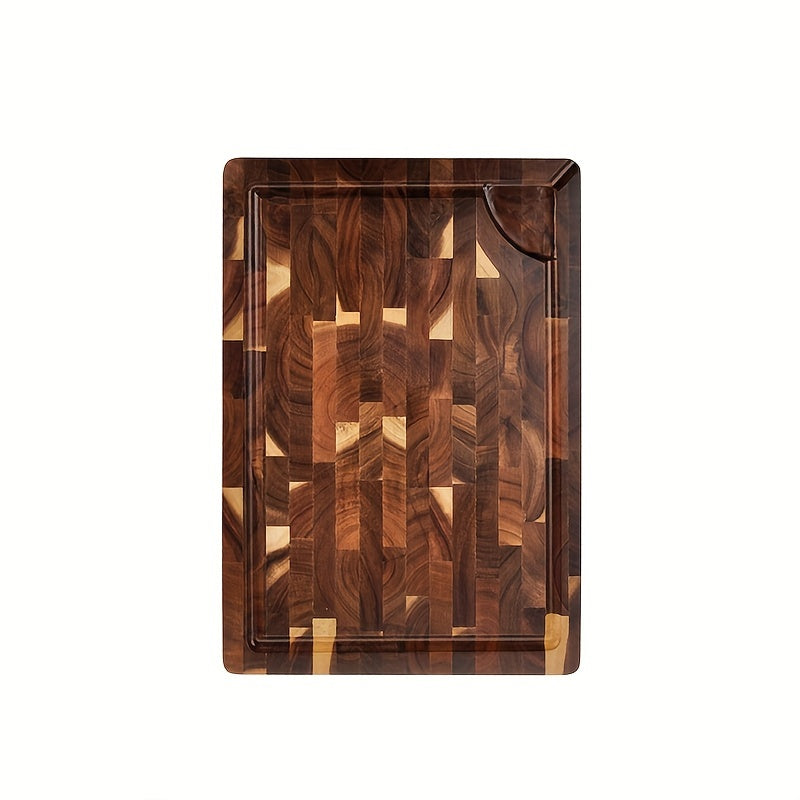 Durable Acacia Wood Cutting Board with Juice Groove - Premium Quality, Mold-Resistant Kitchen Chopping Block for Fruits and Vegetables