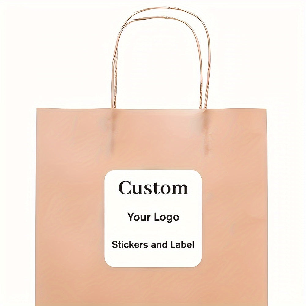 Tailored Custom Stickers, (Must Upload Your Logo or Image) Ideal for Businesses, Wedding Favors, Marketing - No Peel-off, Sturdy Paper, Waterproof, UV Resistant, Multiple Dimensions - Perfect for Gift Packaging, Notebooks, Hydration Vessels