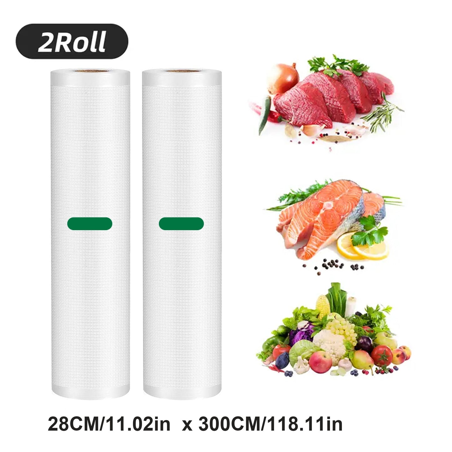 Food Freshness Bags, Vacuum Sealer Bags Roll, Food Grade Packaging Bags, Disposable Sealed Bags for Fruit, Vegetable, Meat, and Grain - Perfect for Kitchen Organization and Storage