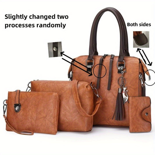 2024 New Retro Multi-Set Handbag for Women, Western Style Crossbody Bag with Large Capacity