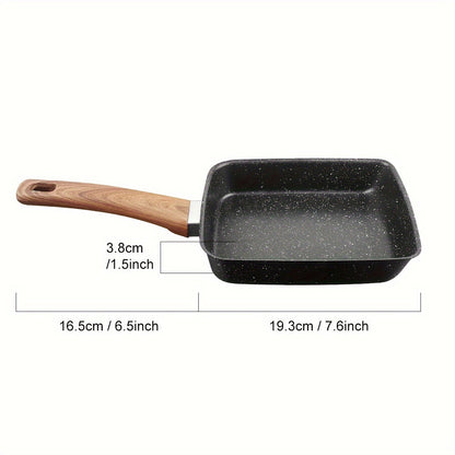 Get your hands on a 1-piece Tamagoyaki Pot featuring a non-stick coating and a wooden handle. This kitchen essential is the perfect companion for cooking up delicious breakfast omelets, scrambled eggs, and more. Make perfect meals every day, whether it's