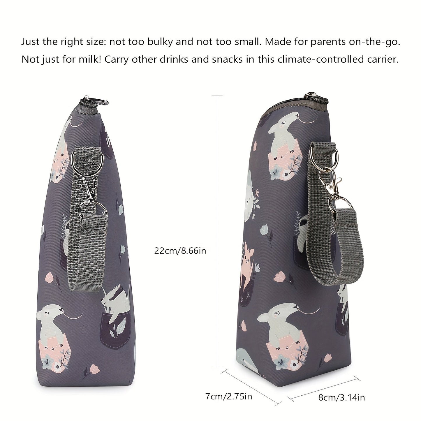 Mommy Bag with Aluminum Film Insulation, Stroller Hanging Bag, Portable Milk Bottle Carrier