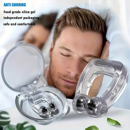 4pcs Anti-Snoring Nose Clips with Independent Packaging for Better Breathing