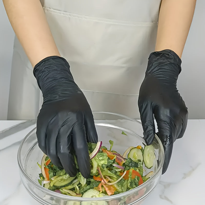 Premium Nitrile Gloves suitable for kitchen dishwashing - Resistant to oil, odorless, stretchy, and comfortable | Comes in packs of 20 or 50 pieces