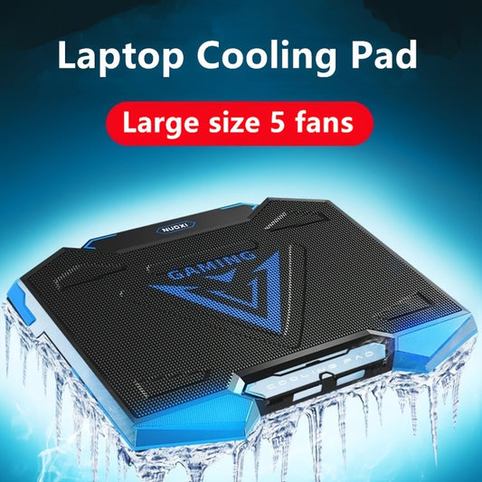 43.18 cm Gaming Laptop Cooler with Six Fans, LED Screen, Two USB Ports, Portable Cooling Pad and Stand 45.72 cm.