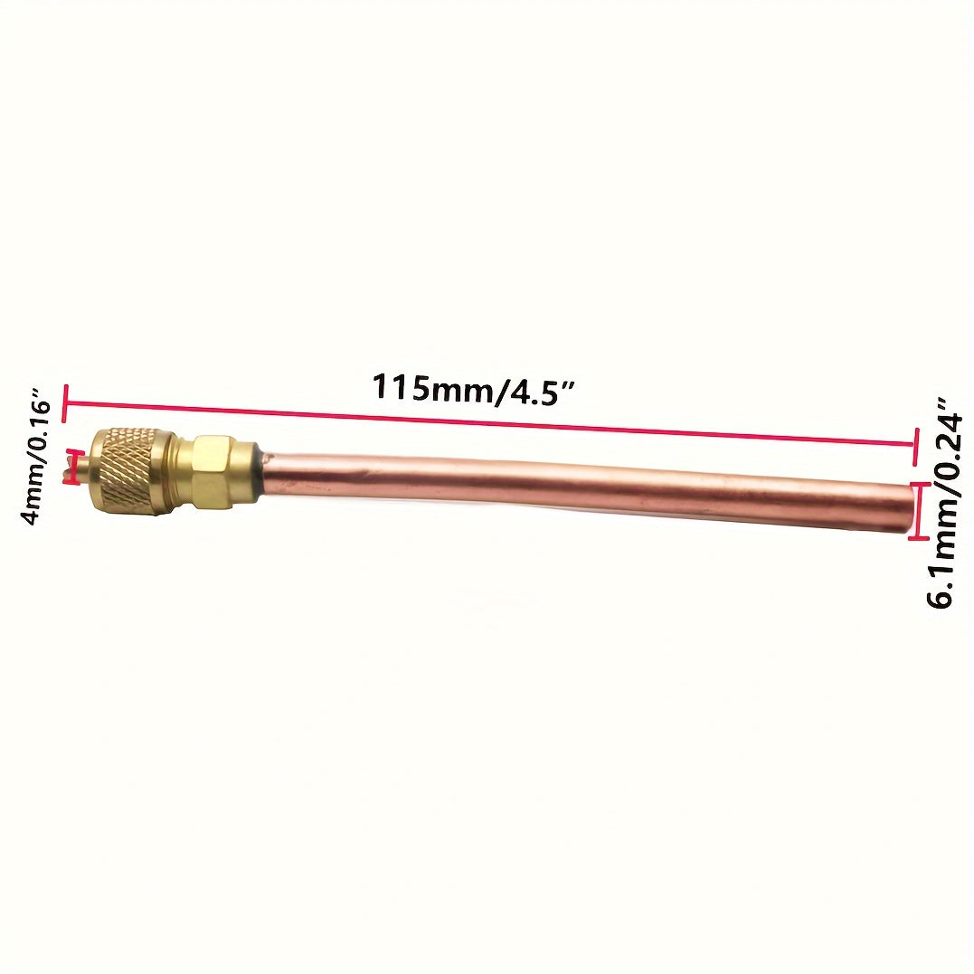 No electricity needed for 5-pack monodirectional metal air conditioner filling access valves with 6mm tube outer diameter.