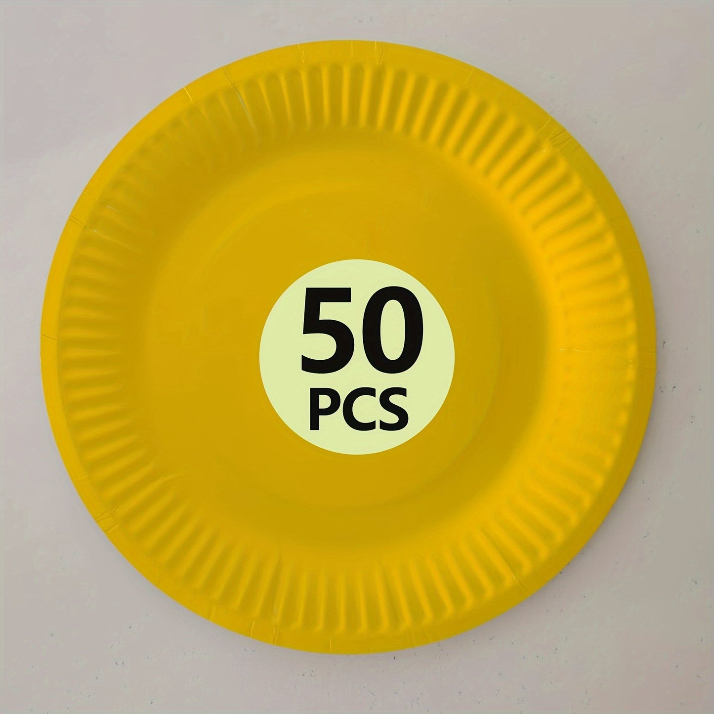 EcoPals Disposable Paper Plates Set of 50 - Includes 15.24/17.78/22.86 cm Round Uncoated Compostable Plates - Leak-Proof, Ideal for Snacks, Salads, Holidays, and DIY Crafts - Perfect for Christmas, Halloween, Easter, Hanukkah, and Thanksgiving