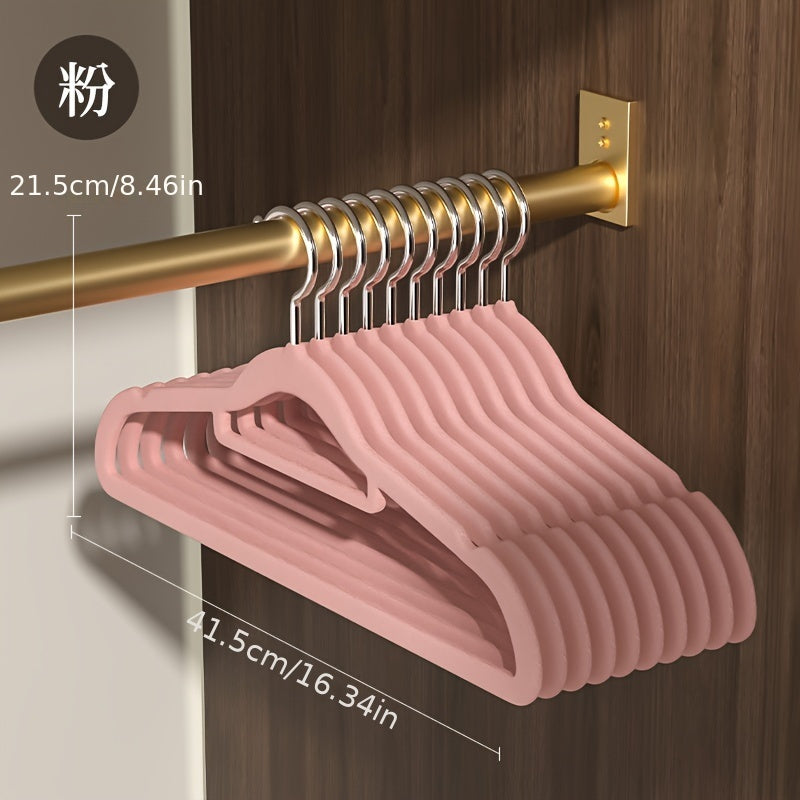 High-quality, non-marking flocked organizer hanger designed for home use with anti-slip features.