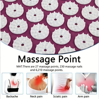 1pc Acupuncture Massage Mat, Pillow, and Yoga Mat Set