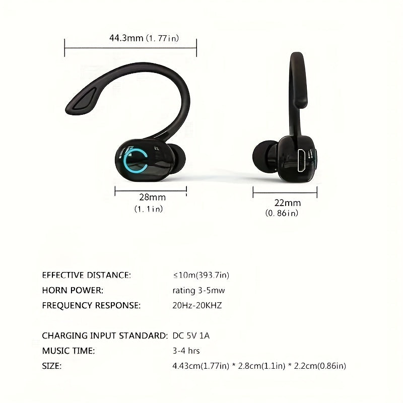 Large battery wireless headphones with long standby, suitable for sports and business use, compact and universal.